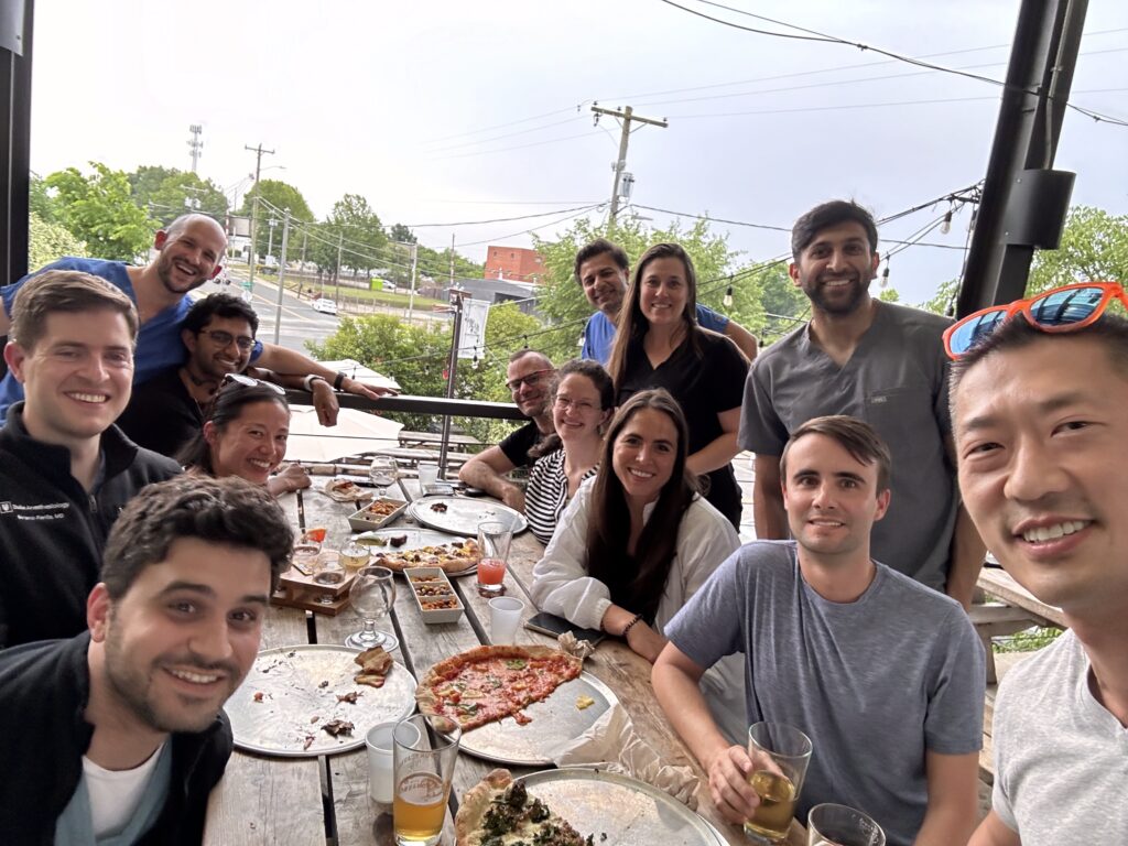 Combined pain and regional fellow case conference outing/dinner